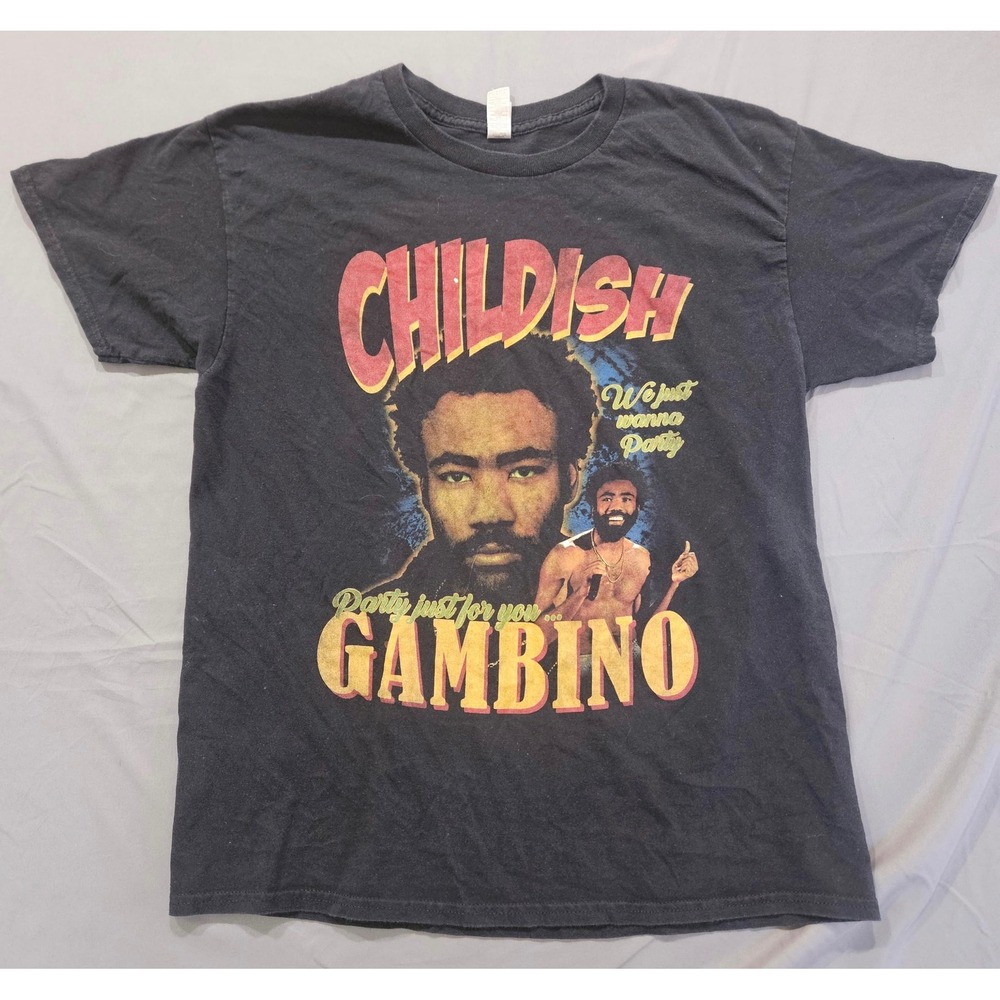 VTG Gildan Childish Gambino T-Shirt Mens Large Black Good Graphic Print Rap Tee